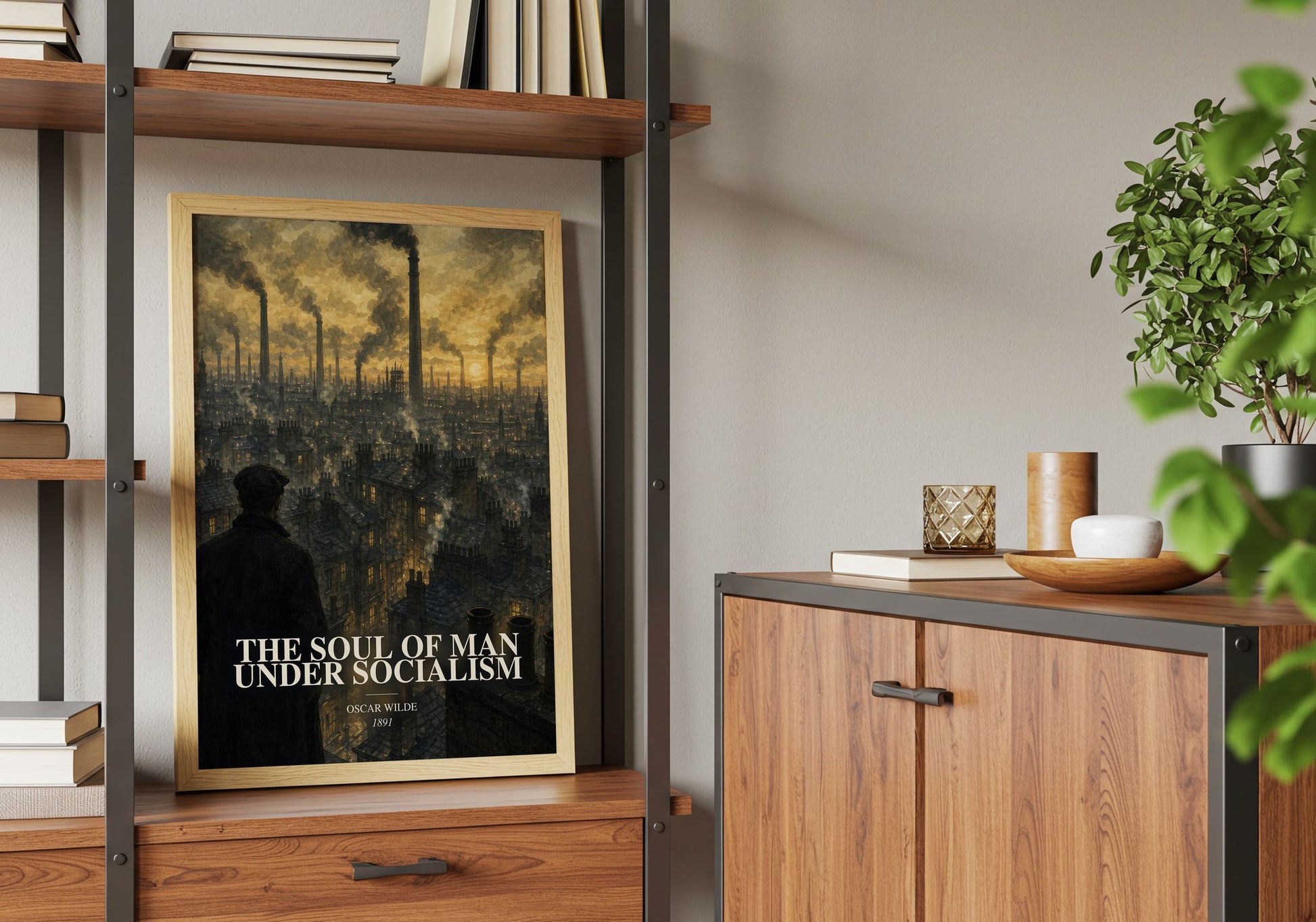 The Soul Of Man Under Socialism book watercolour illustration paper finish options – matte satin gloss