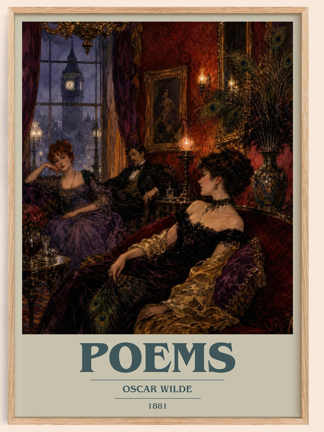 Poems Book Cover Poster by Oscar Wilde