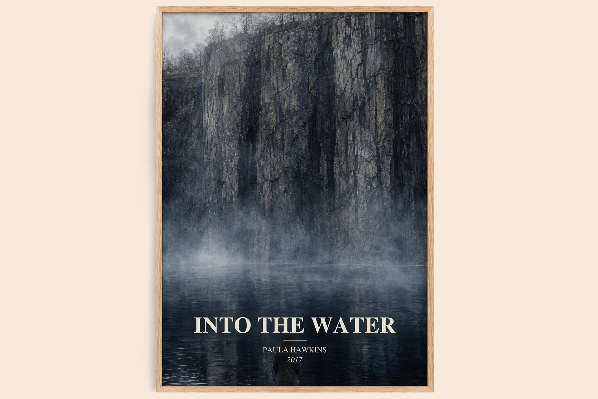 Into The Water watercolour book poster by Paula Hawkins – framed literary art print
