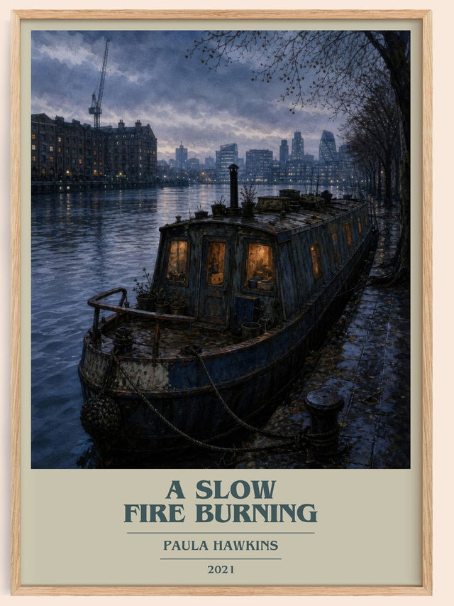 A Slow Fire Burning Book Cover Poster by Paula Hawkins