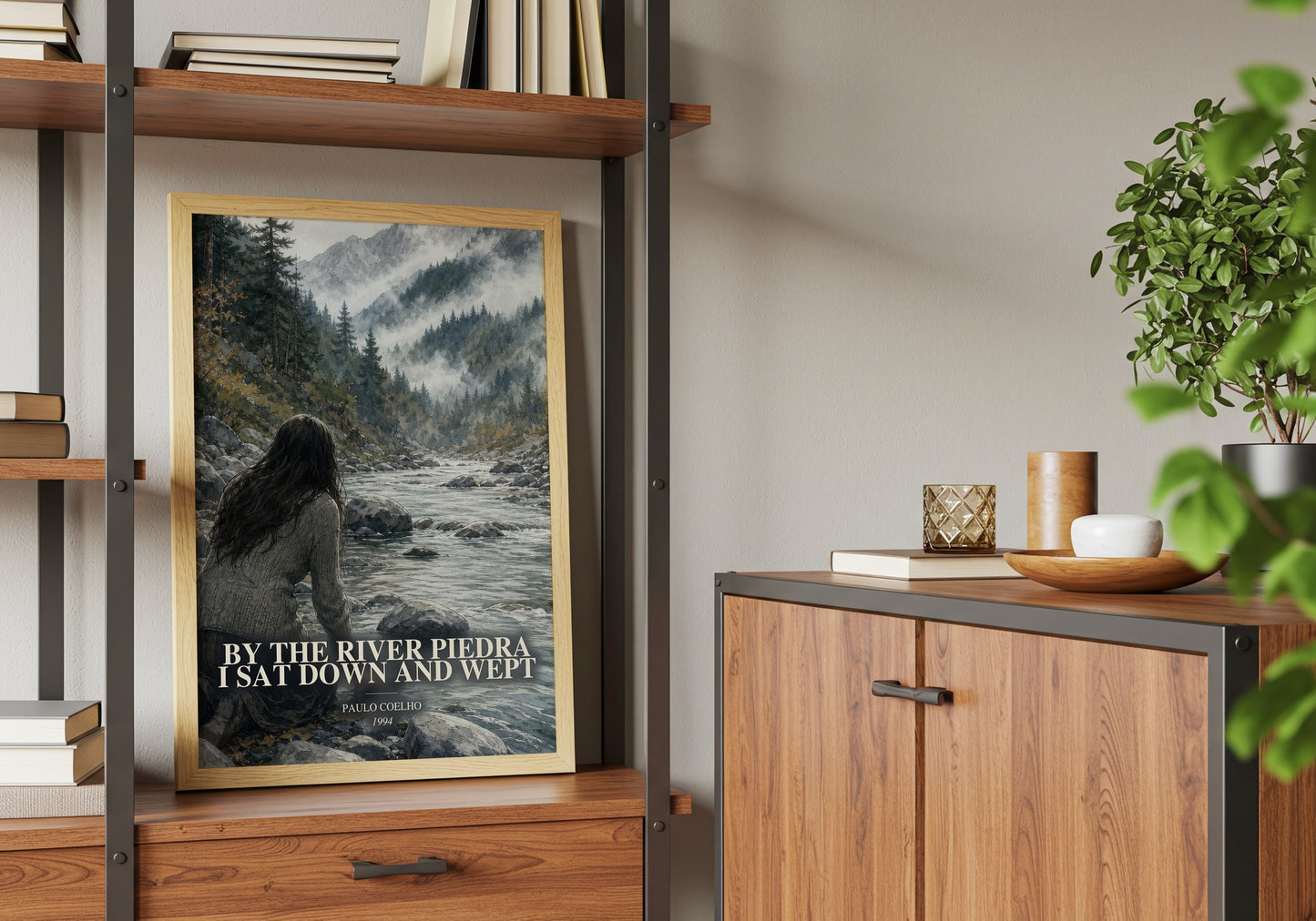 By The River Piedra I Sat Down And Wept book watercolour illustration paper finish options – matte satin gloss