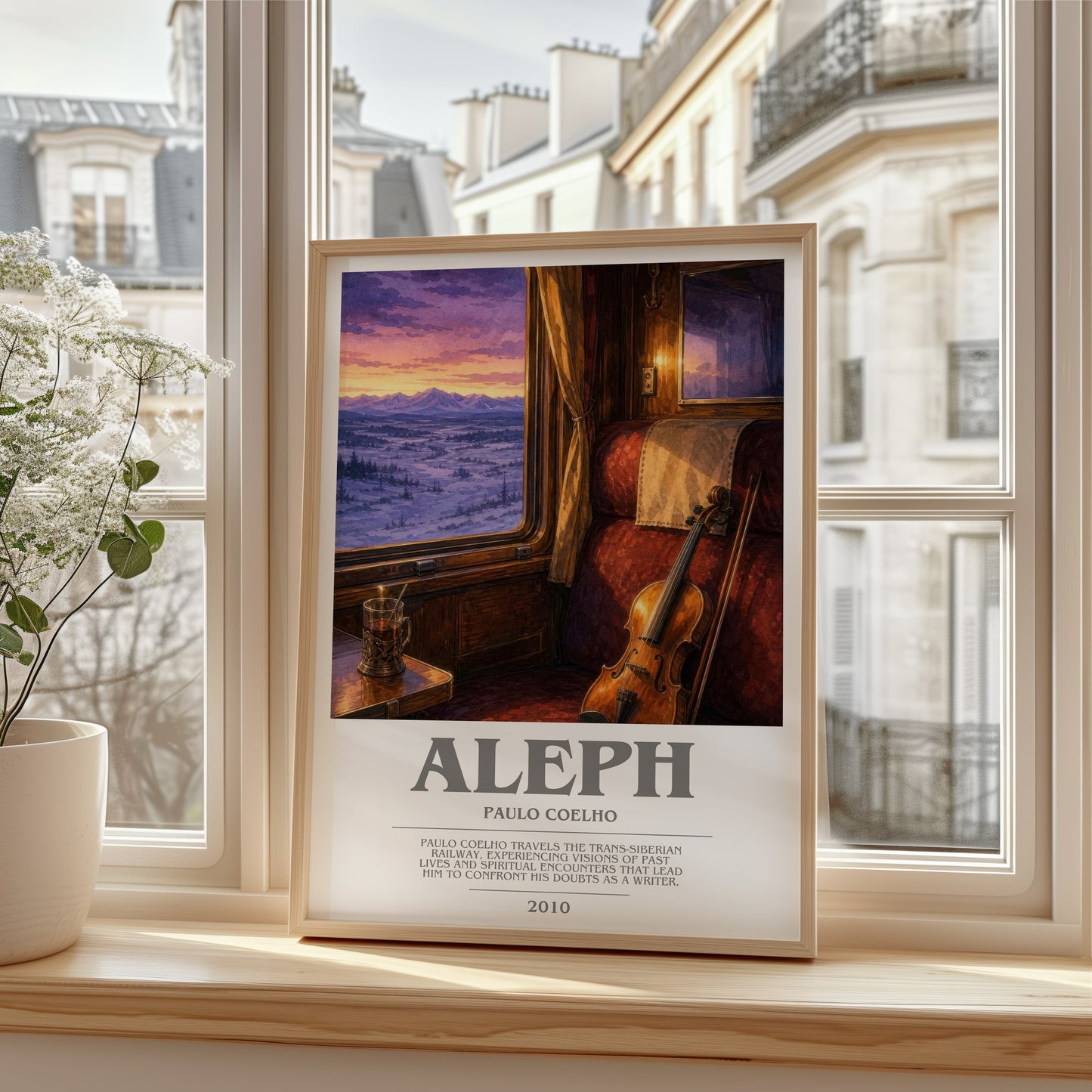Aleph bookish poster colour and style options – Paulo Coelho book art