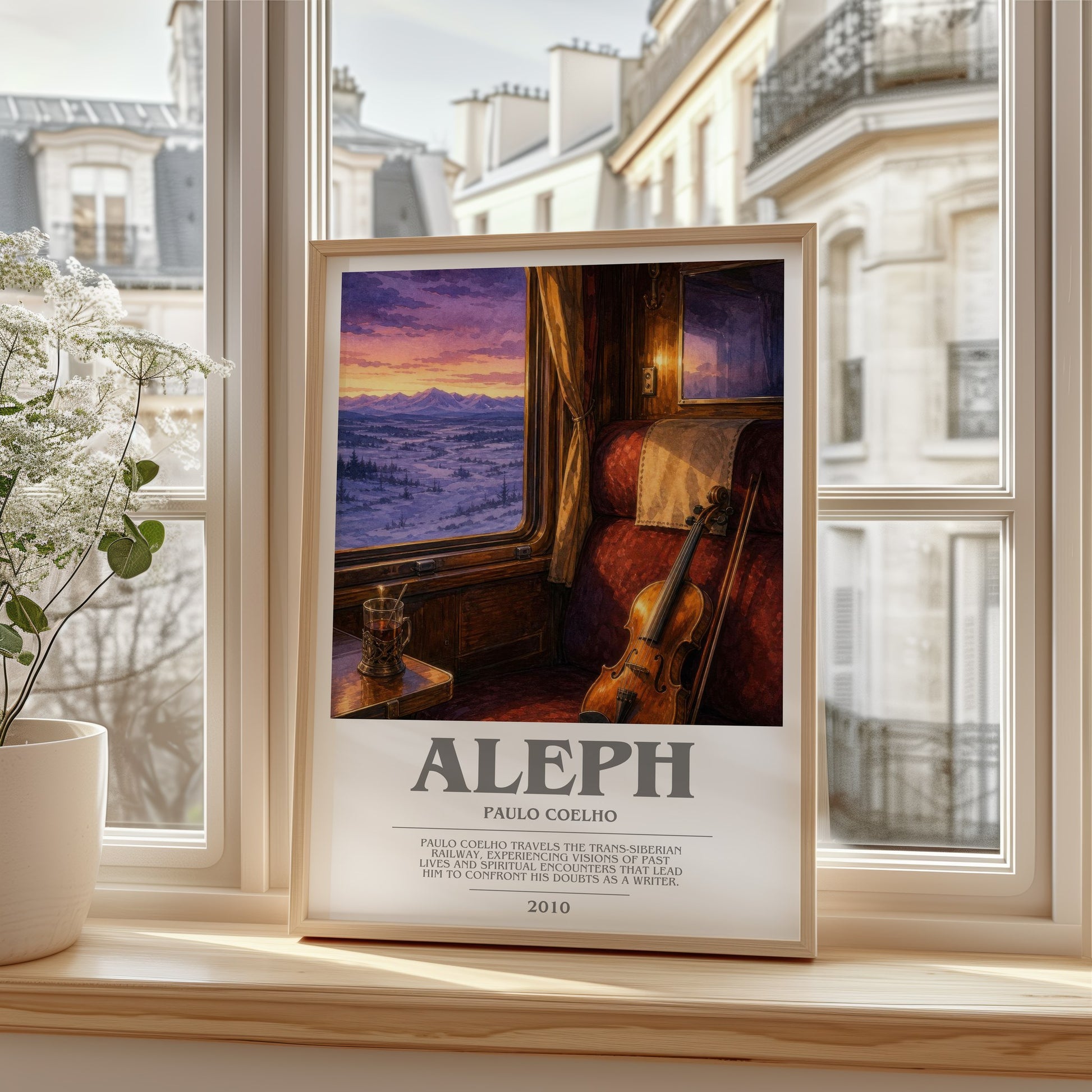 Aleph bookish poster colour and style options – Paulo Coelho book art