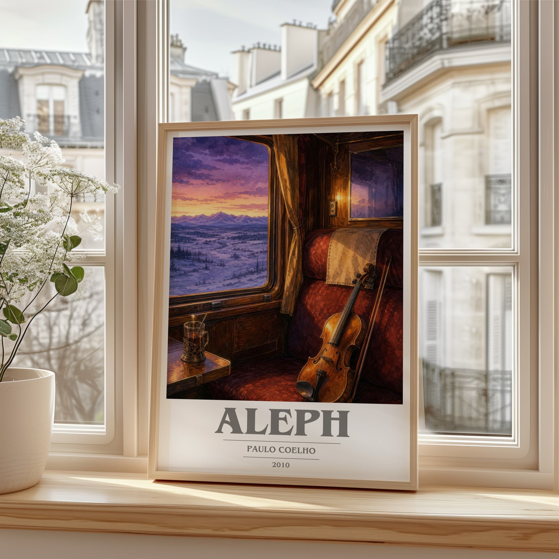 Aleph book cover poster colour and style options – Paulo Coelho book art