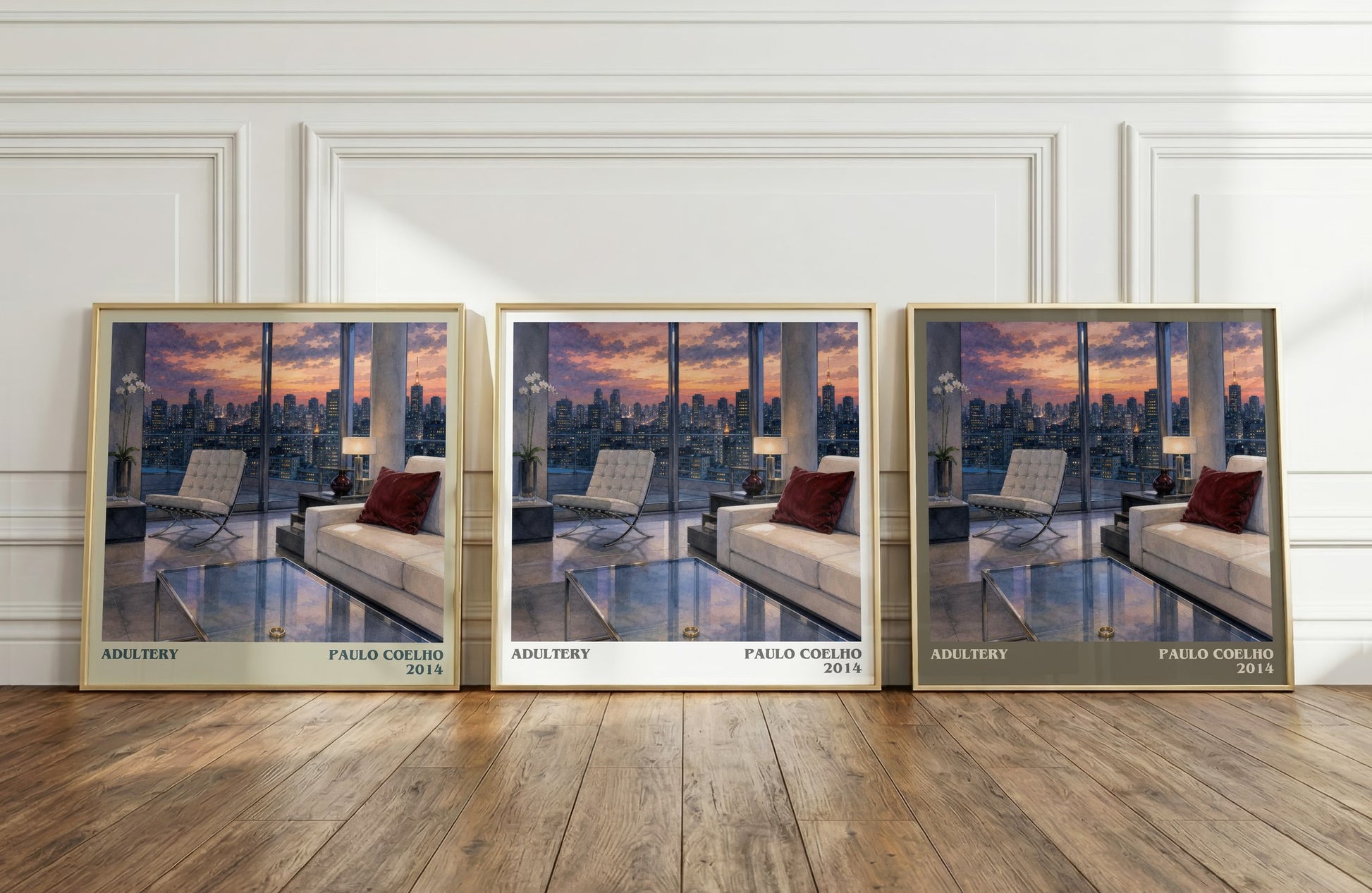 Adultery literary art print colour and style options – Paulo Coelho book art