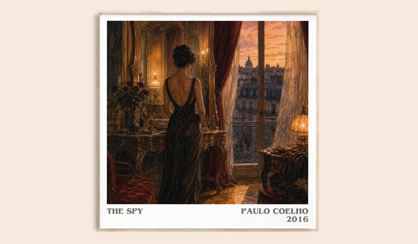 The Spy literary book poster by Paulo Coelho – framed literary art print