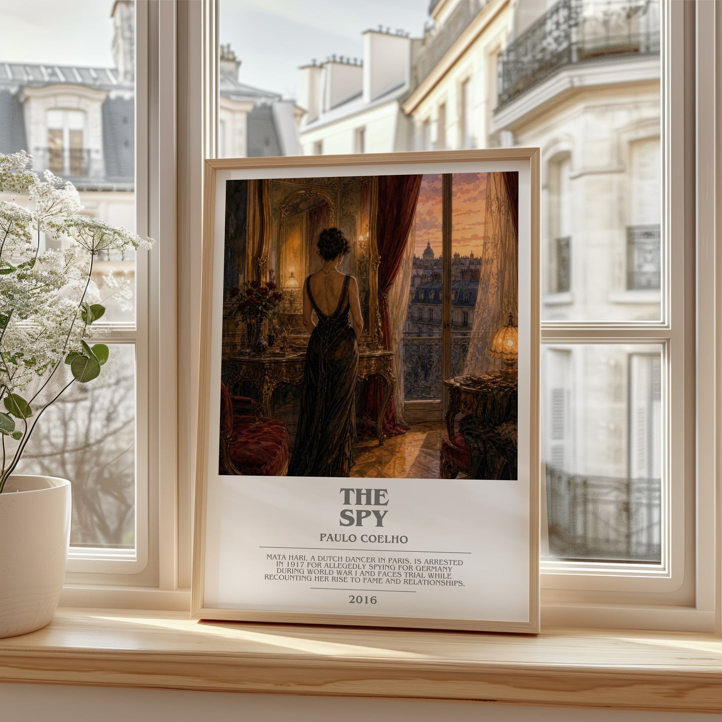 The Spy bookish poster colour and style options – Paulo Coelho book art