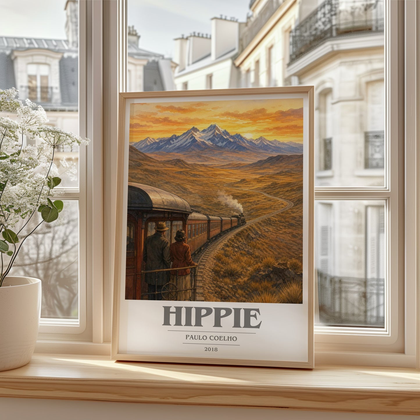 Hippie book cover poster colour and style options – Paulo Coelho book art