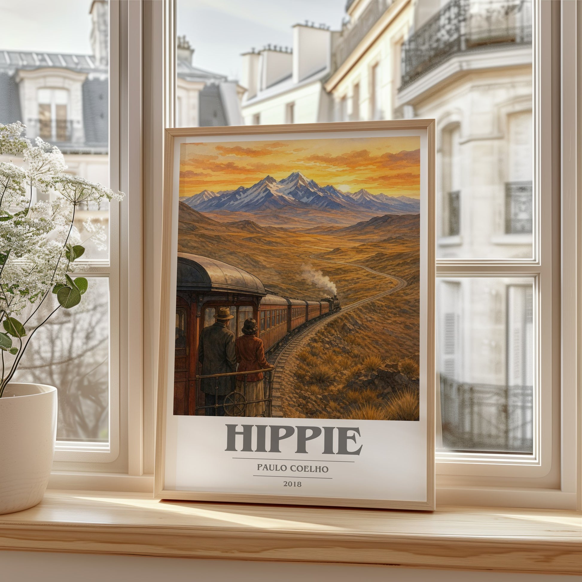 Hippie book cover poster colour and style options – Paulo Coelho book art