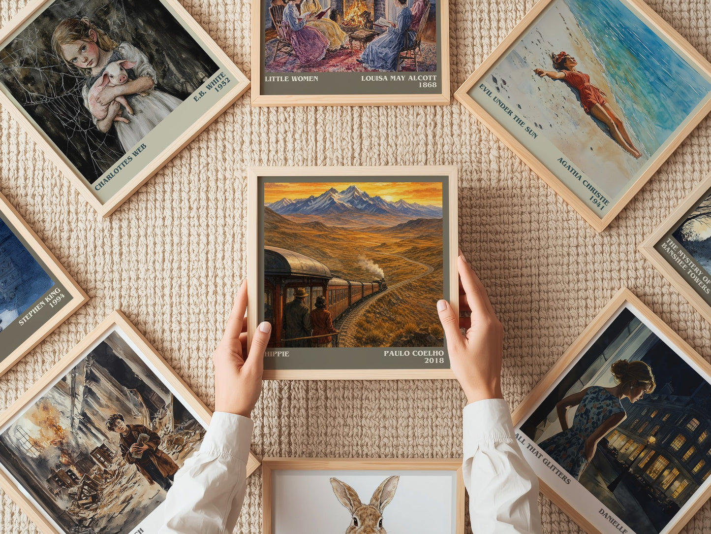 Hippie literary book poster framed on wall – literary fiction wall art