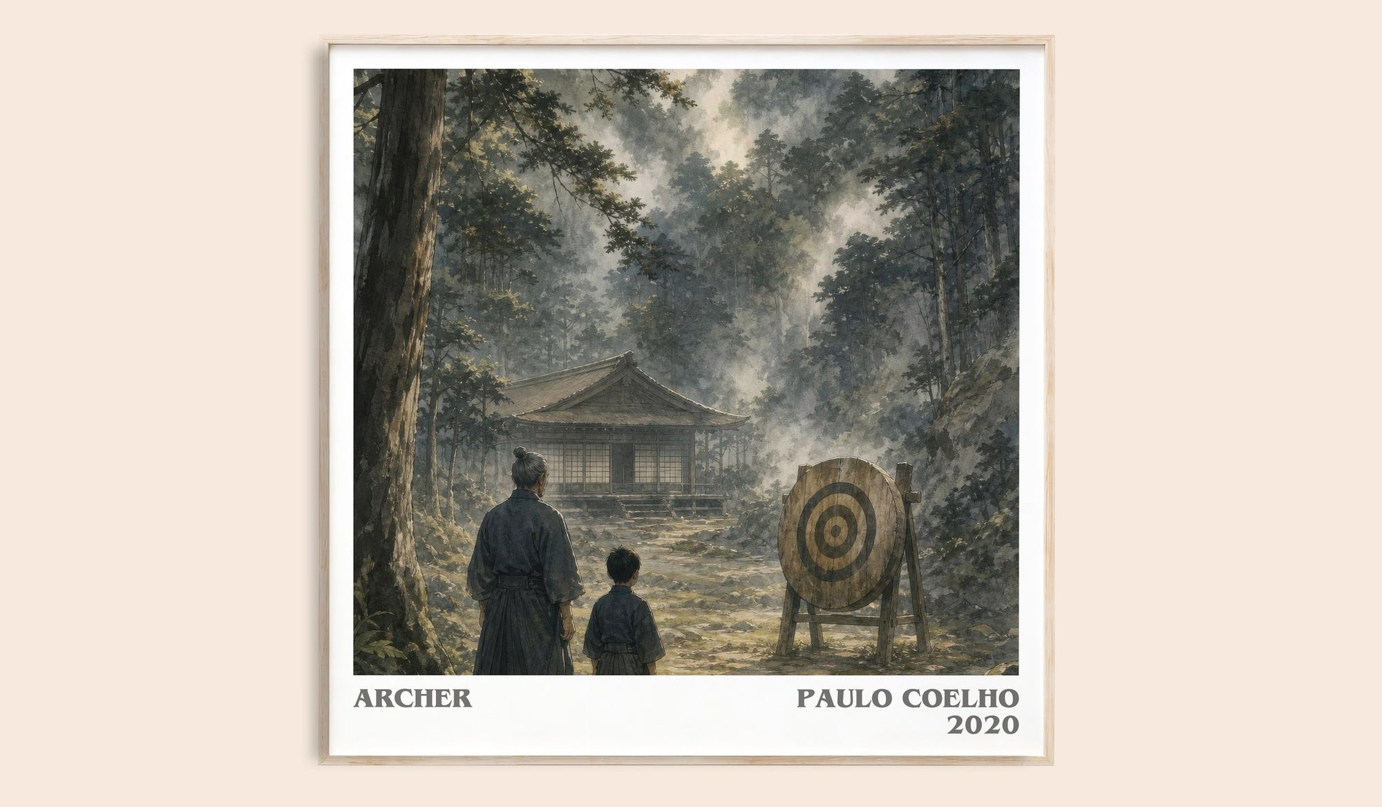 Archer literary book poster by Paulo Coelho – framed literary art print