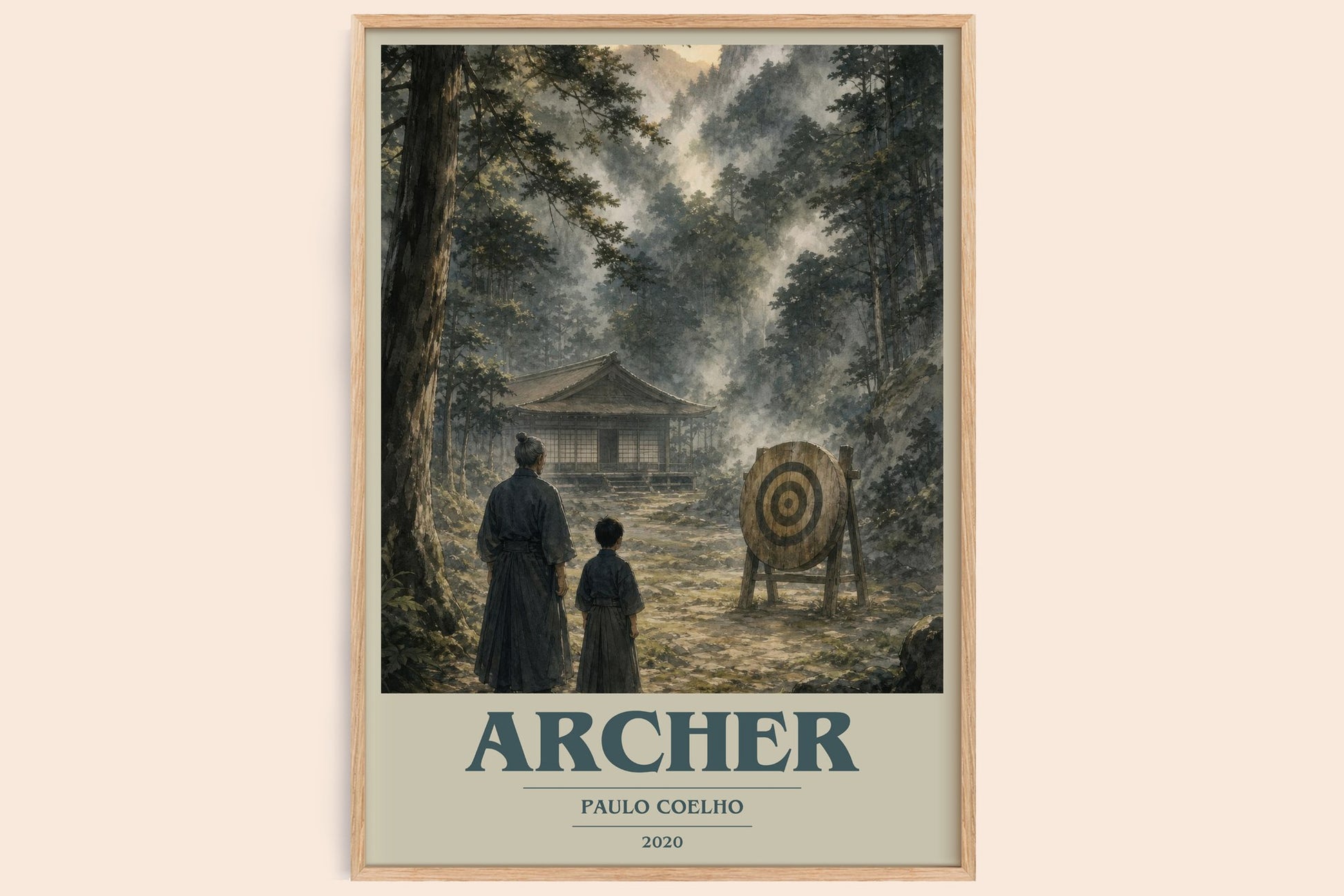 Archer book cover book poster by Paulo Coelho – framed literary art print