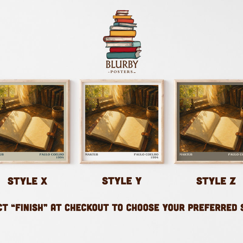 Maktub literary print in frame leaning in hallway – philosophy wall art