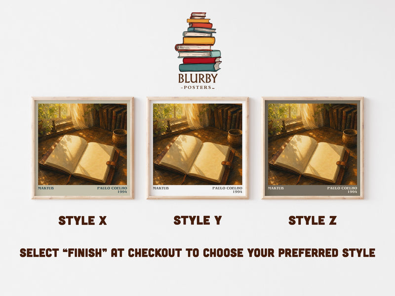 Maktub literary print in frame leaning in hallway – philosophy wall art