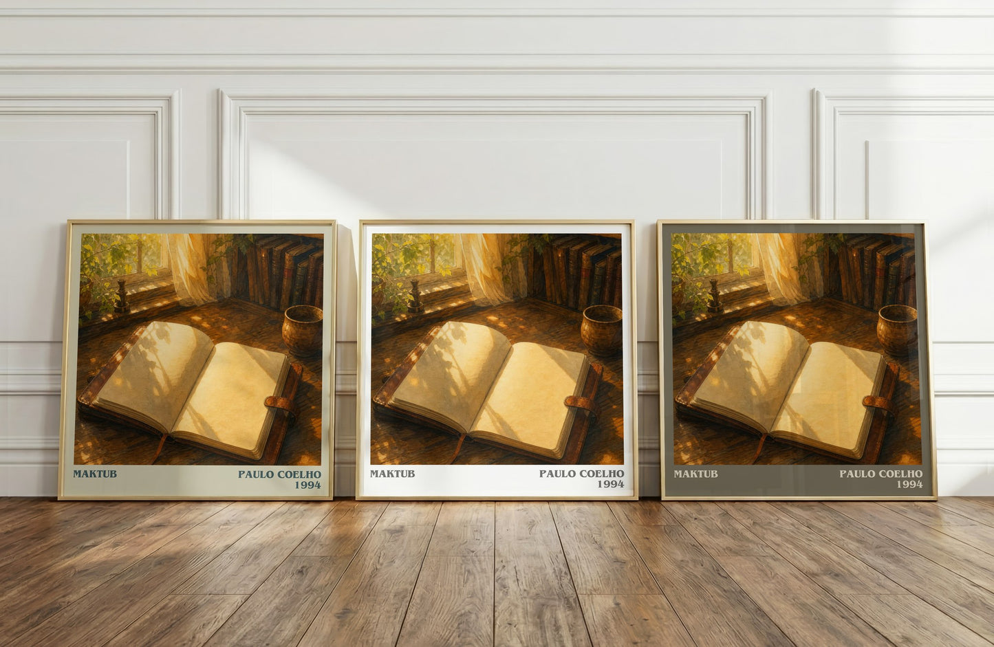 Maktub literary art print colour and style options – Paulo Coelho book art