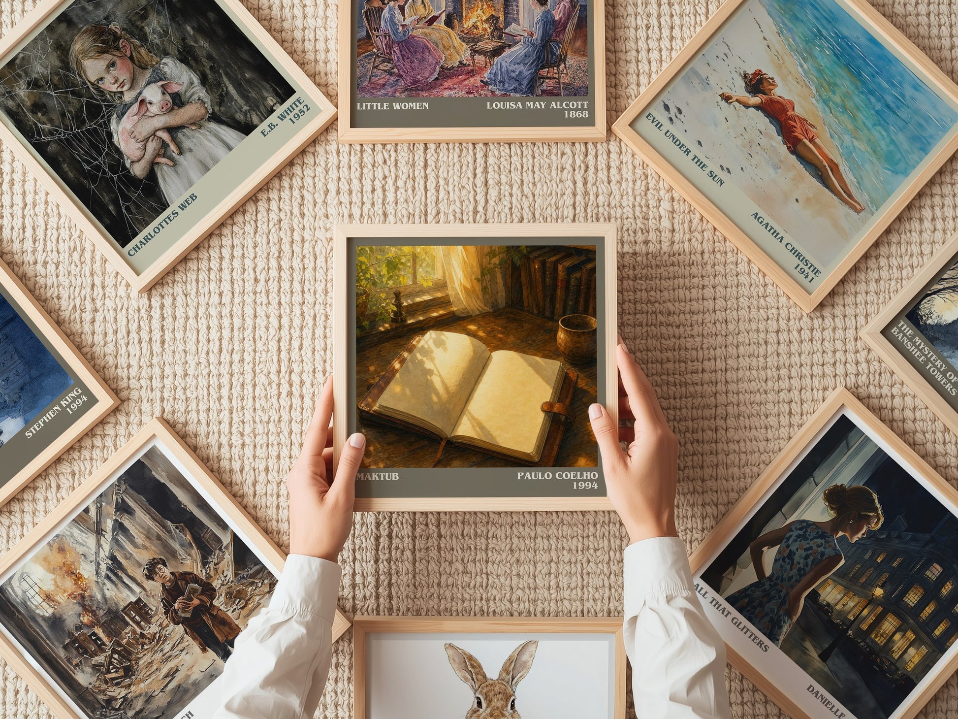 Maktub literary book poster framed on wall – philosophy wall art