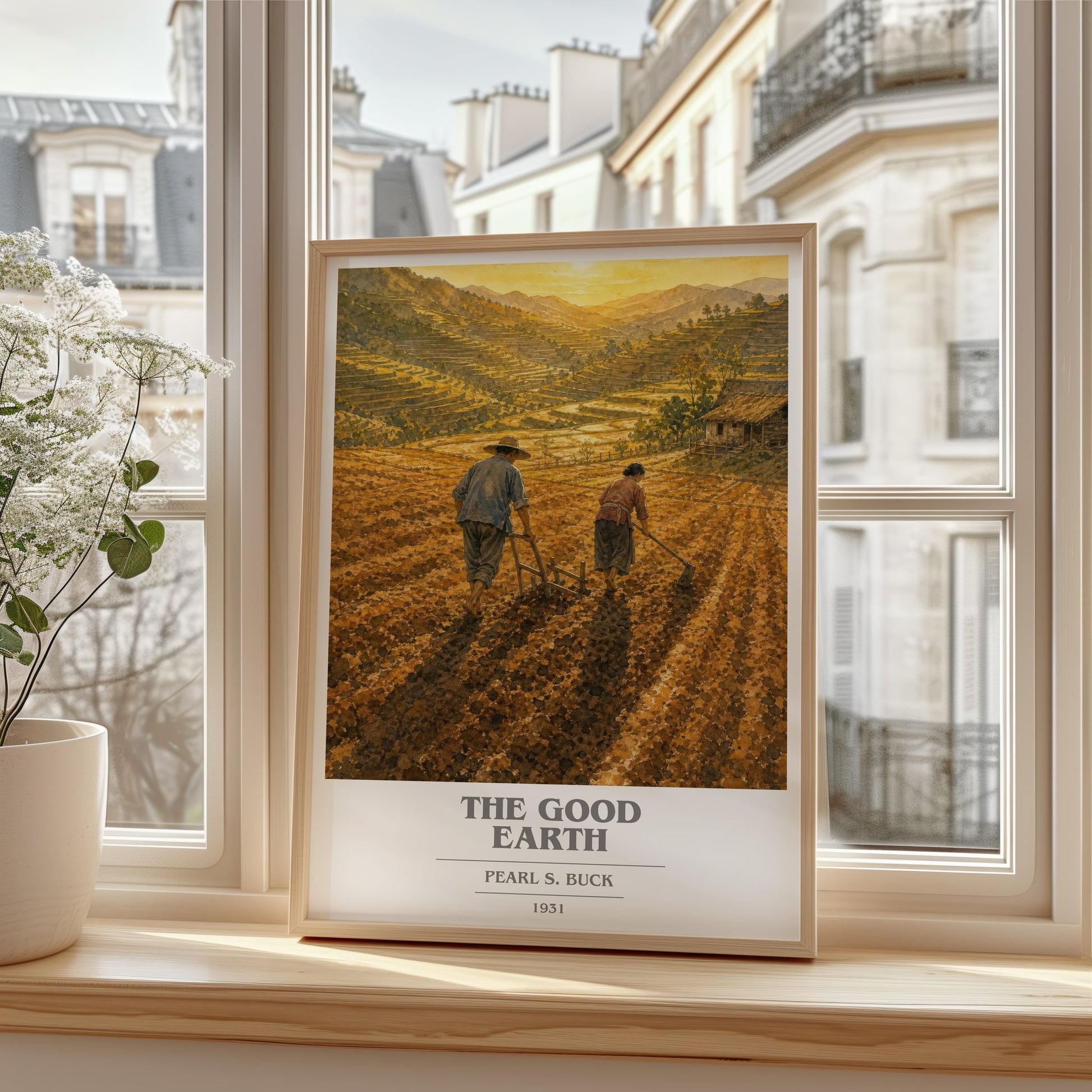 The Good Earth book cover poster colour and style options – Pearl S. Buck book art