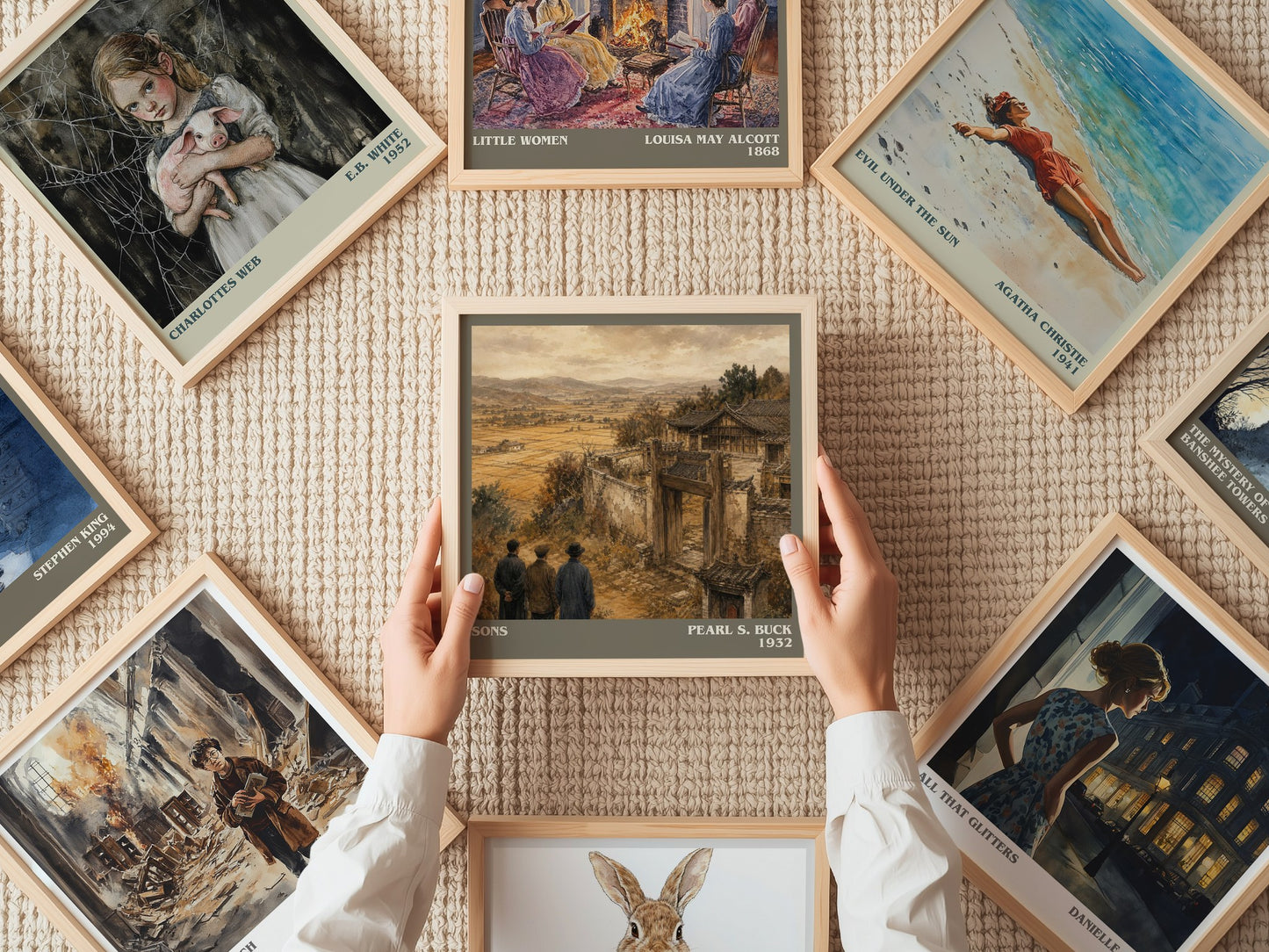 Sons literary book poster framed on wall – historical fiction wall art