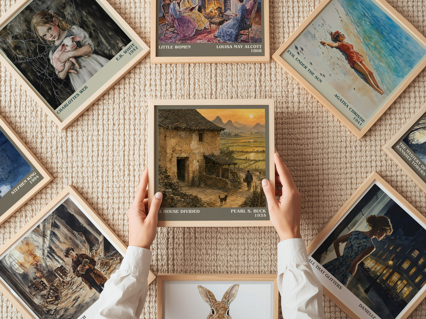 A House Divided literary book poster framed on wall – historical fiction wall art