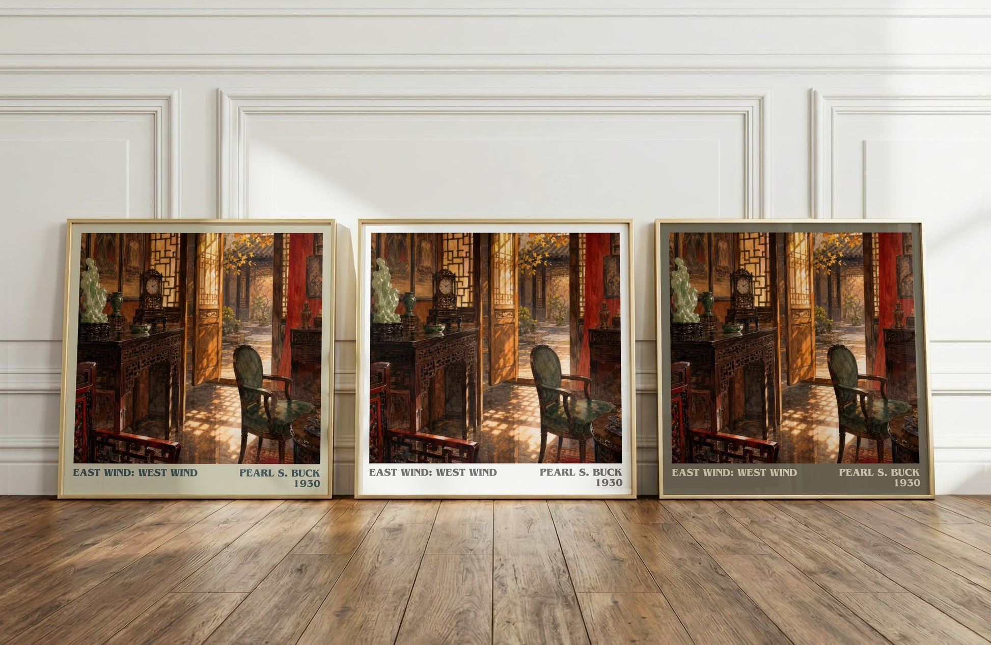East Wind: West Wind literary art print colour and style options – Pearl S. Buck book art