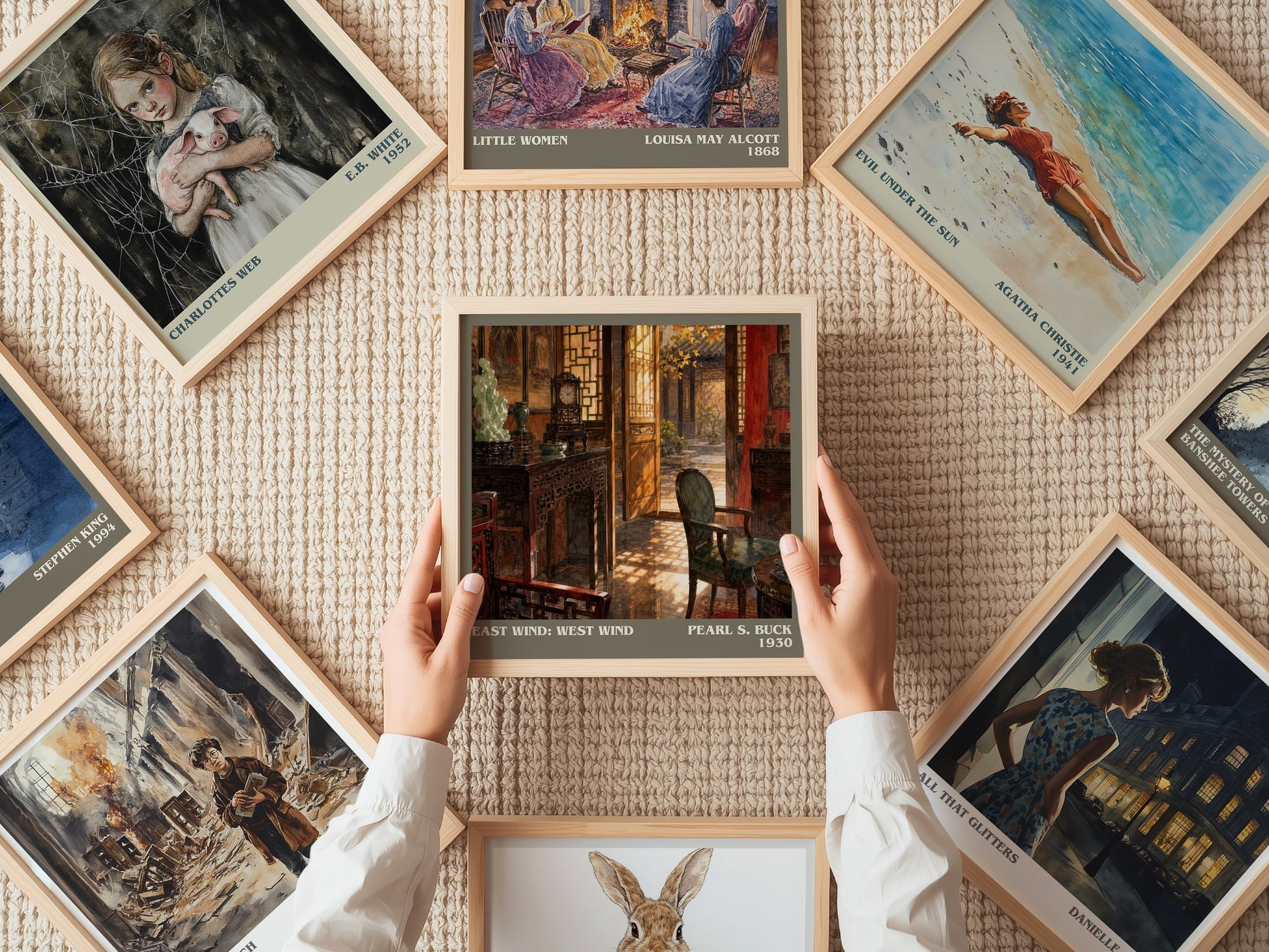 East Wind: West Wind literary book poster framed on wall – literary fiction wall art