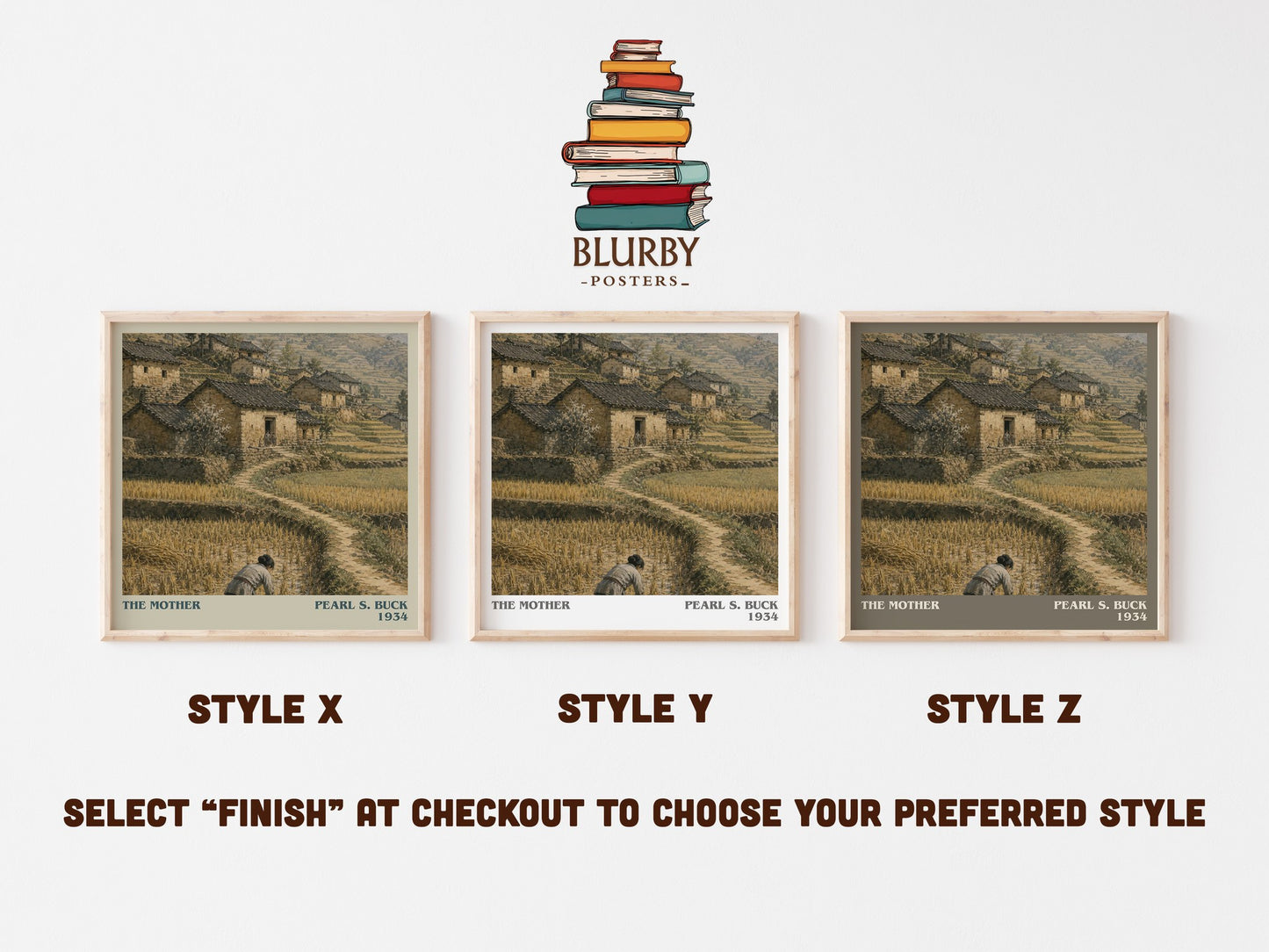 The Mother literary print in frame leaning in hallway – literary fiction wall art