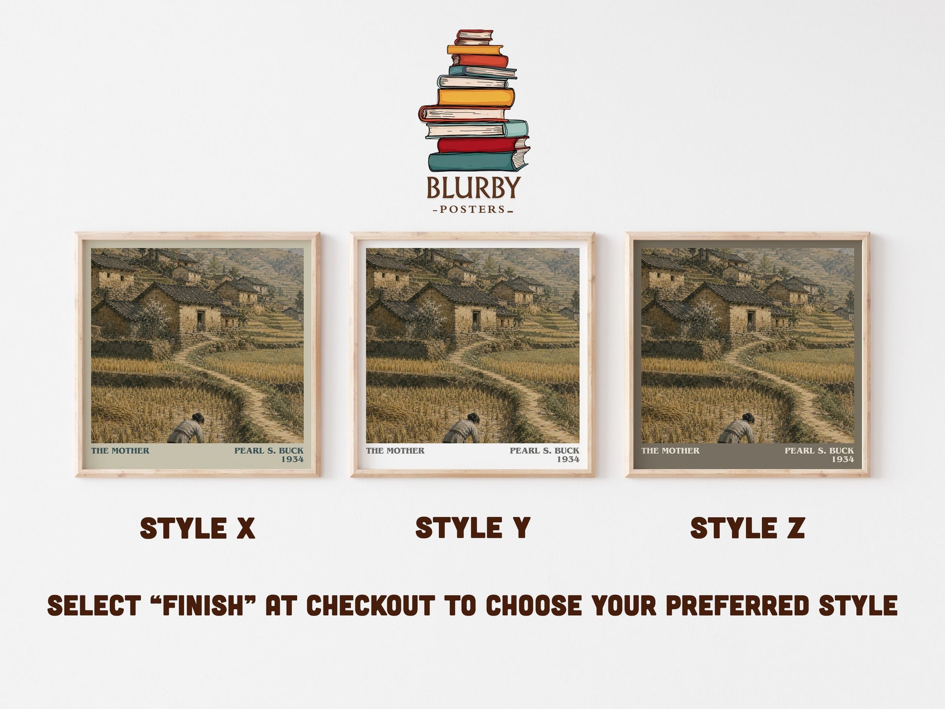 The Mother literary print in frame leaning in hallway – literary fiction wall art