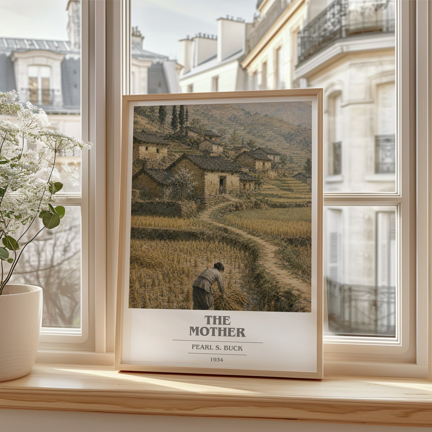 The Mother book cover poster colour and style options – Pearl S. Buck book art
