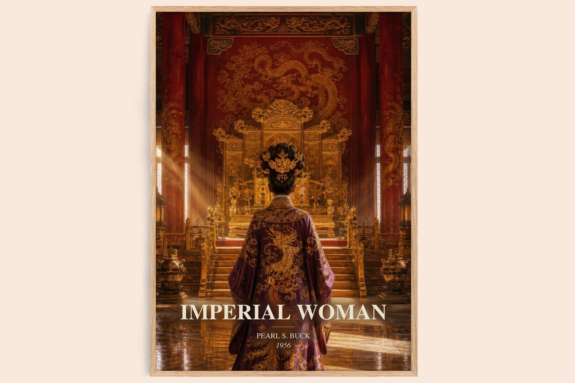 Imperial Woman watercolour book poster by Pearl S. Buck – framed literary art print