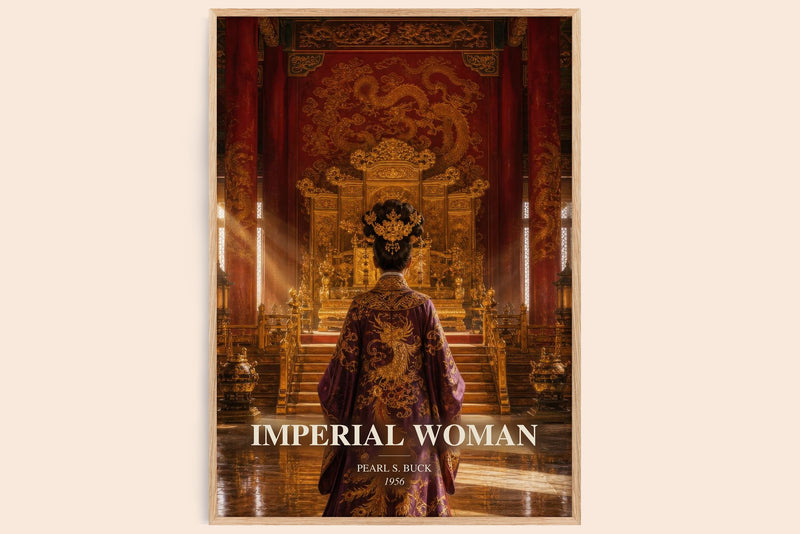 Imperial Woman watercolour book poster by Pearl S. Buck – framed literary art print