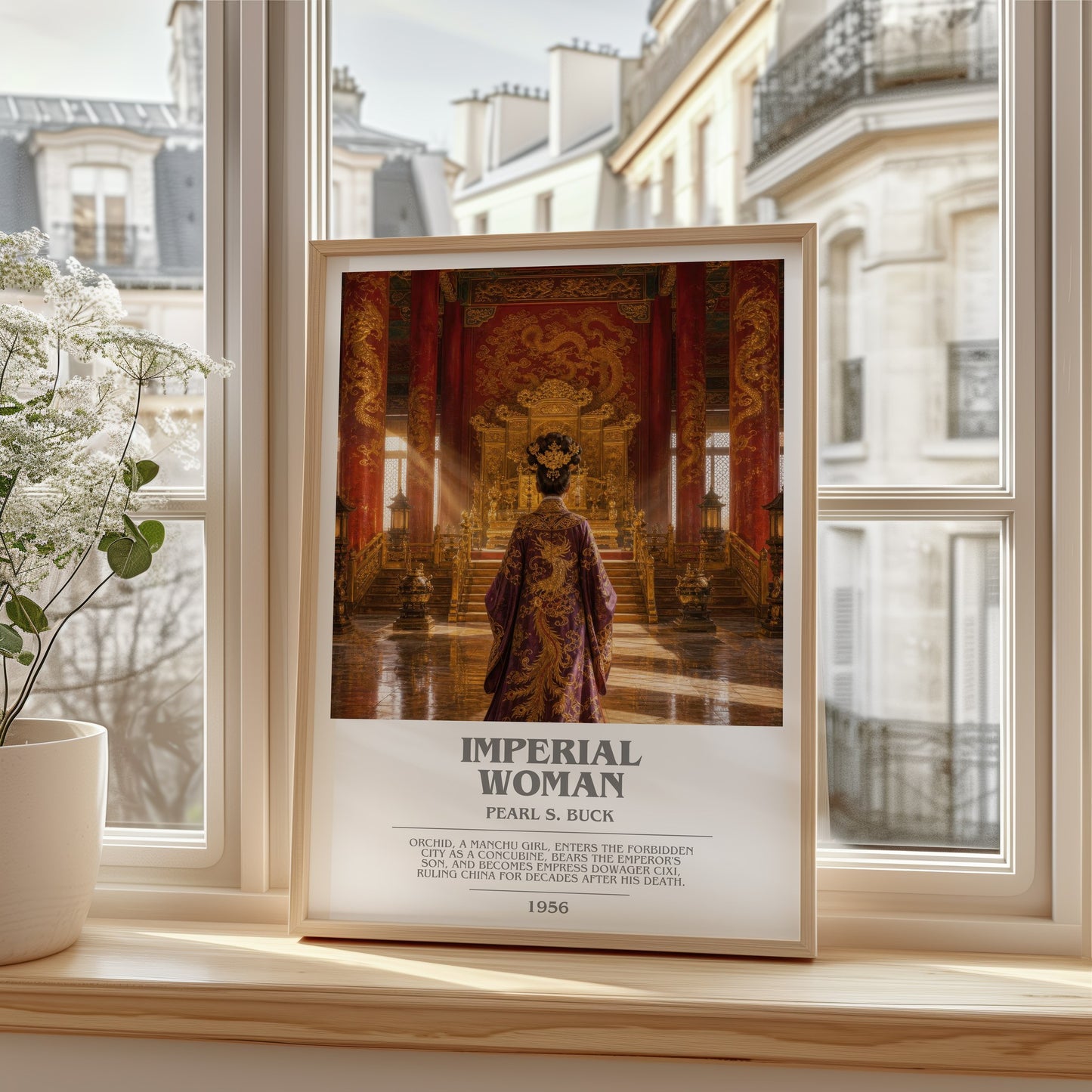 Imperial Woman bookish poster colour and style options – Pearl S. Buck book art