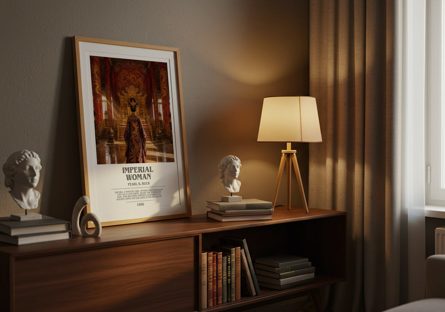 Imperial Woman bookish book poster framed on wall – historical fiction wall art