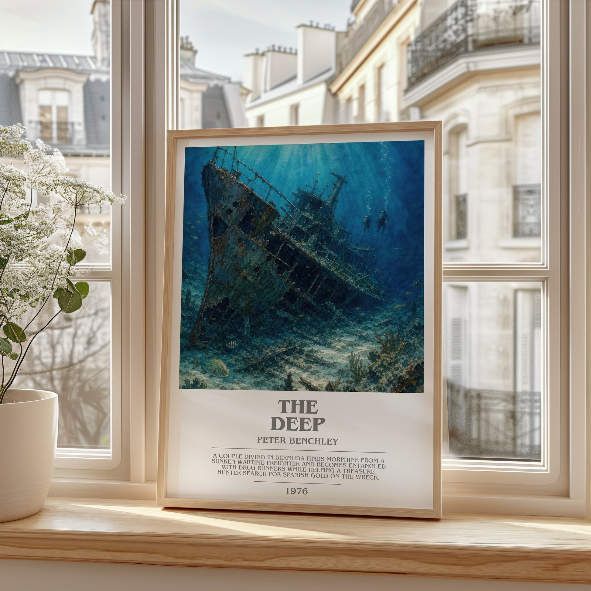 The Deep bookish poster colour and style options – Peter Benchley book art