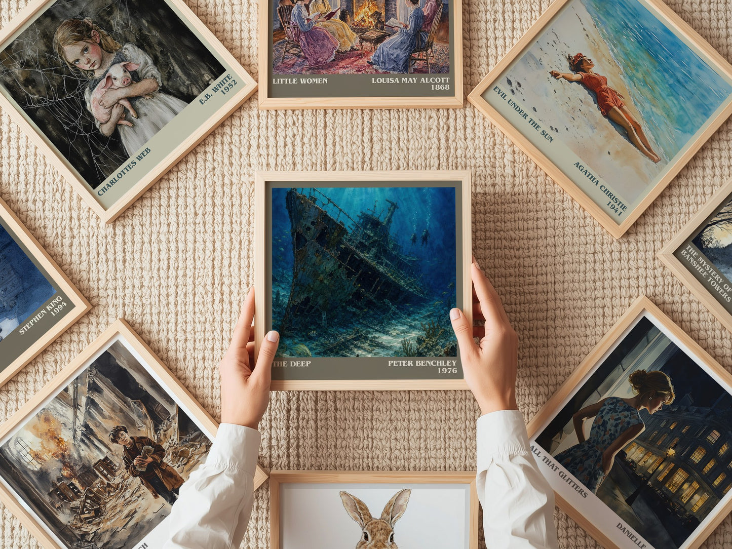 The Deep literary book poster framed on wall – thriller wall art