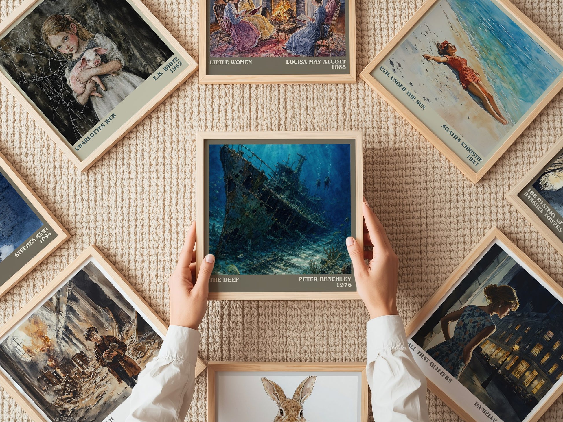 The Deep literary book poster framed on wall – thriller wall art