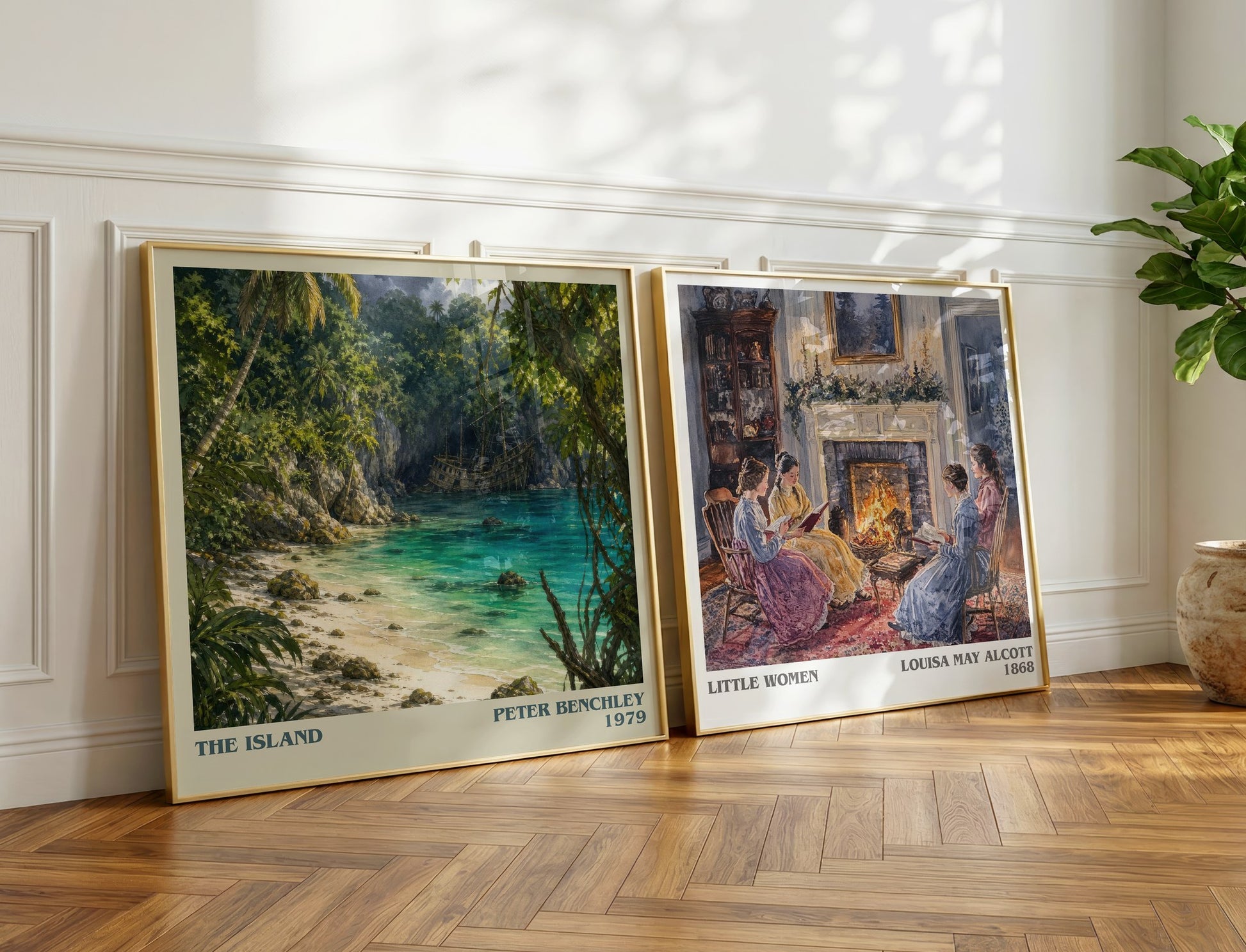 The Island literary print on bookshelf – Peter Benchley fan gift