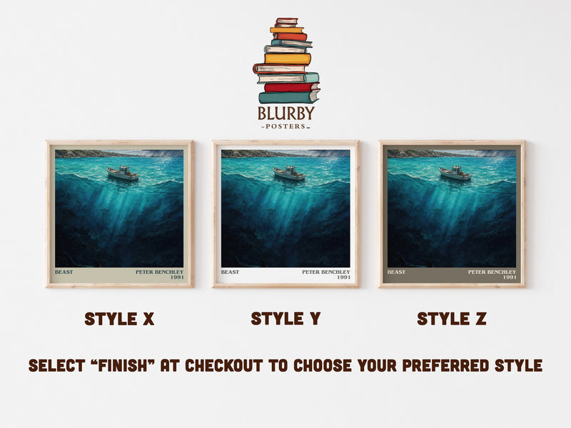 Beast literary print in frame leaning in hallway – horror wall art