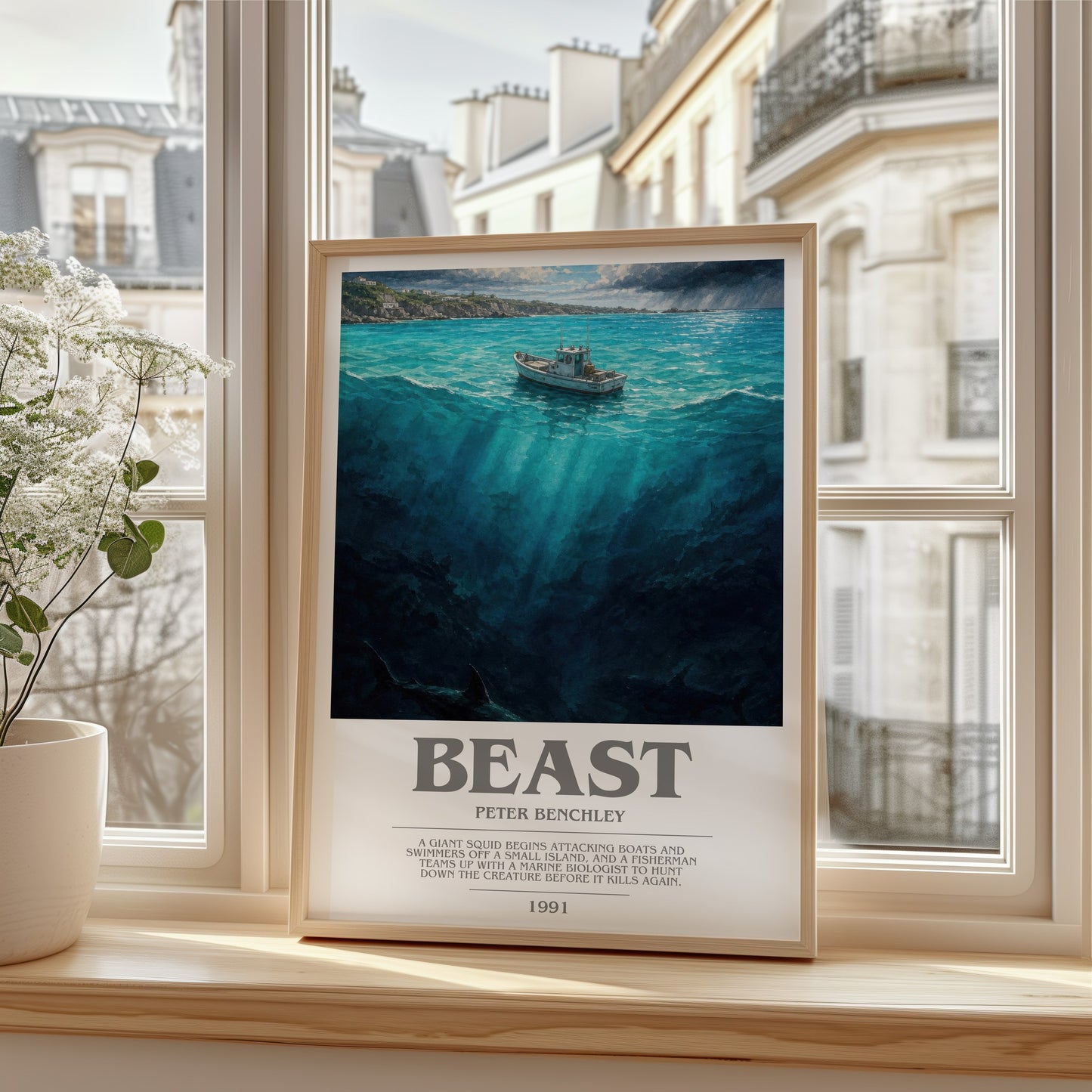 Beast bookish poster colour and style options – Peter Benchley book art