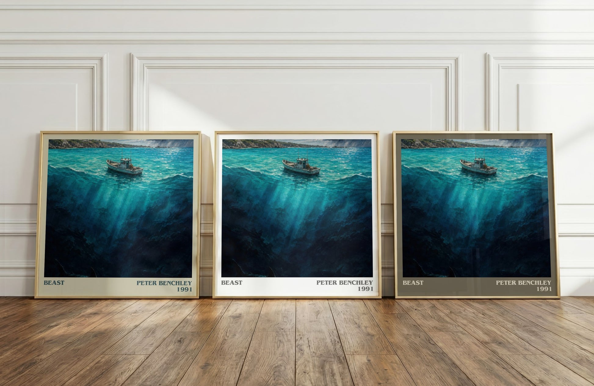 Beast literary art print colour and style options – Peter Benchley book art