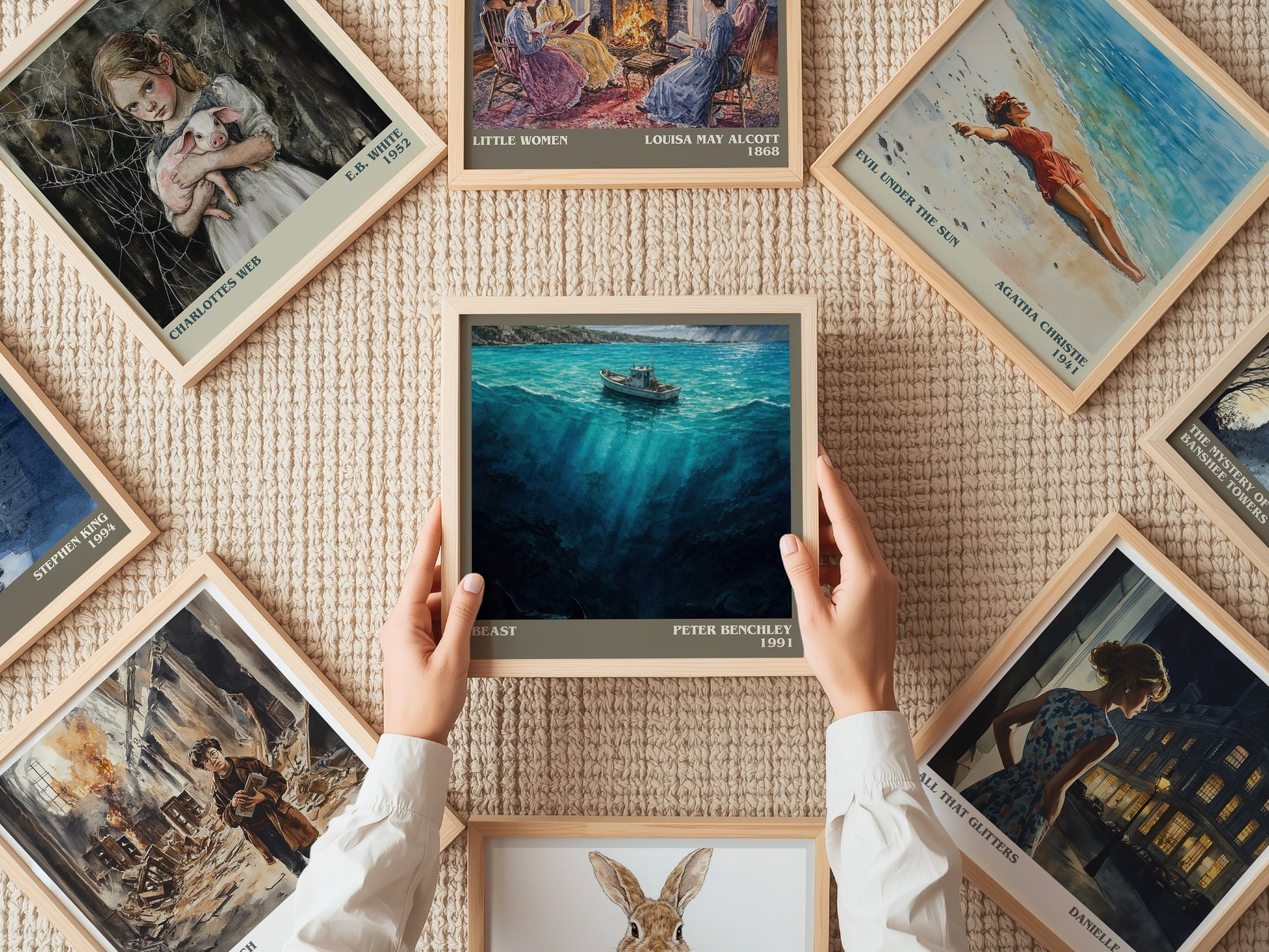 Beast literary book poster framed on wall – horror wall art