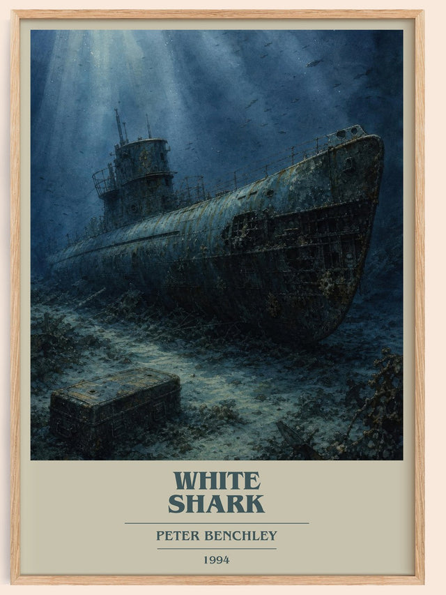 White Shark Book Cover Poster by Peter Benchley