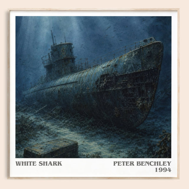 White Shark Literary Art Print by Peter Benchley