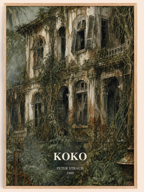 Koko watercolour book poster by Peter Straub – framed literary art print