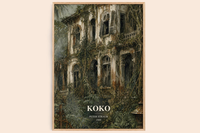 Koko watercolour book poster by Peter Straub – framed literary art print