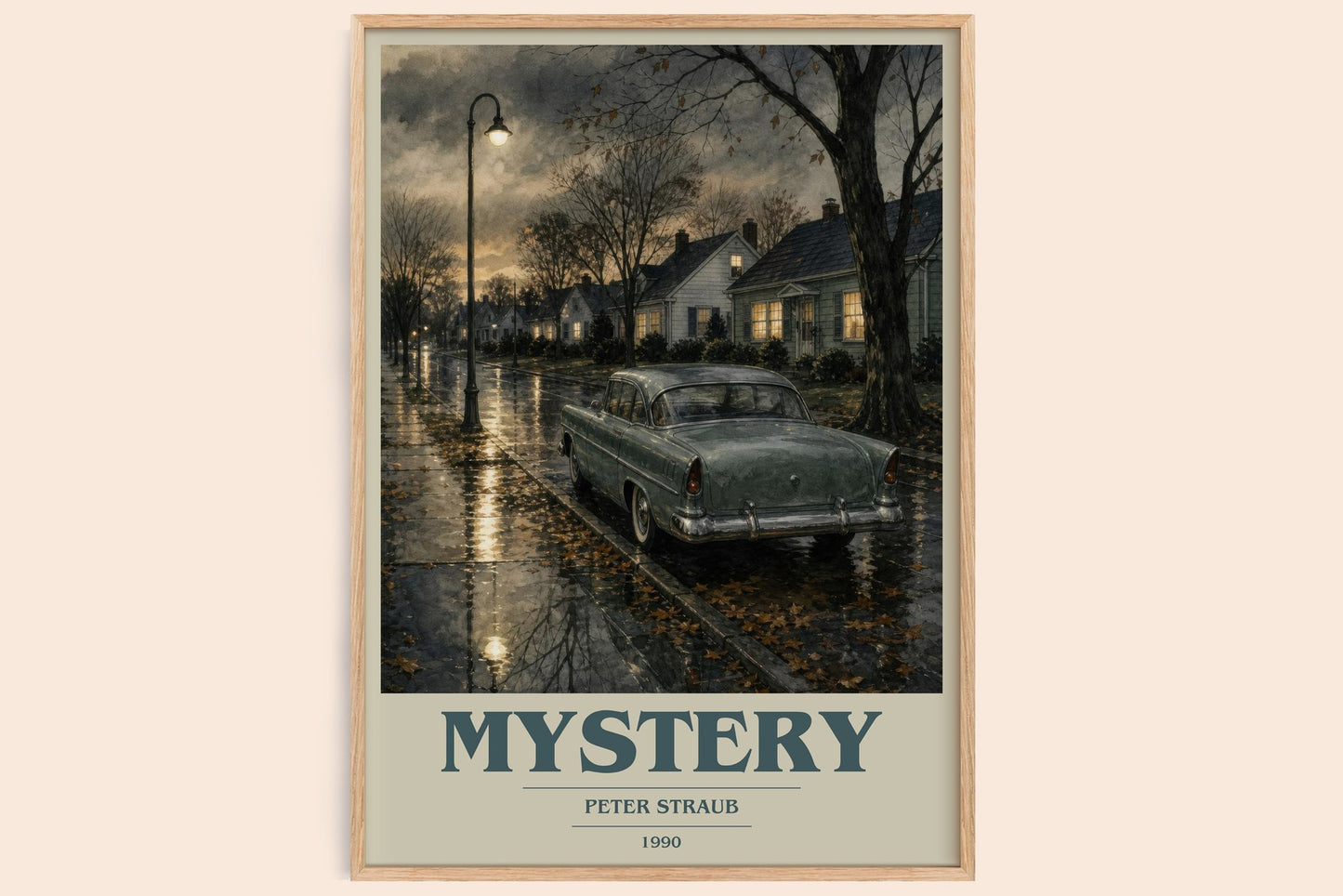 Mystery book cover book poster by Peter Straub – framed literary art print