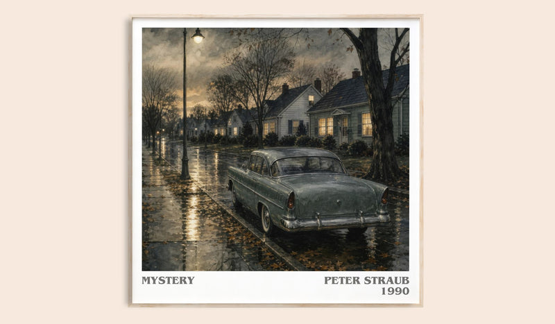 Mystery literary book poster by Peter Straub – framed literary art print