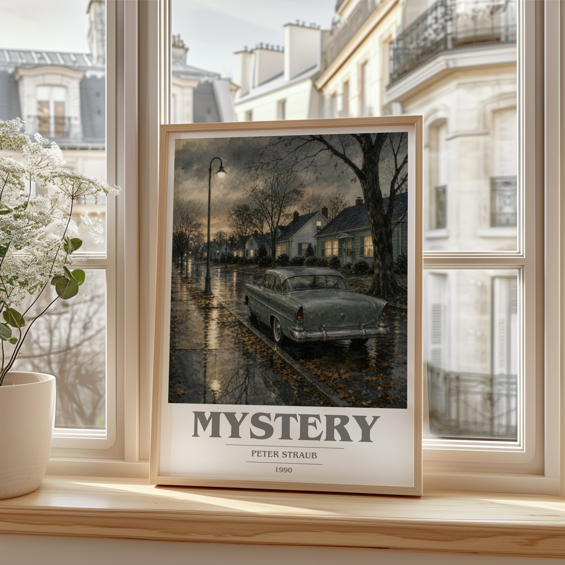 Mystery book cover poster colour and style options – Peter Straub book art