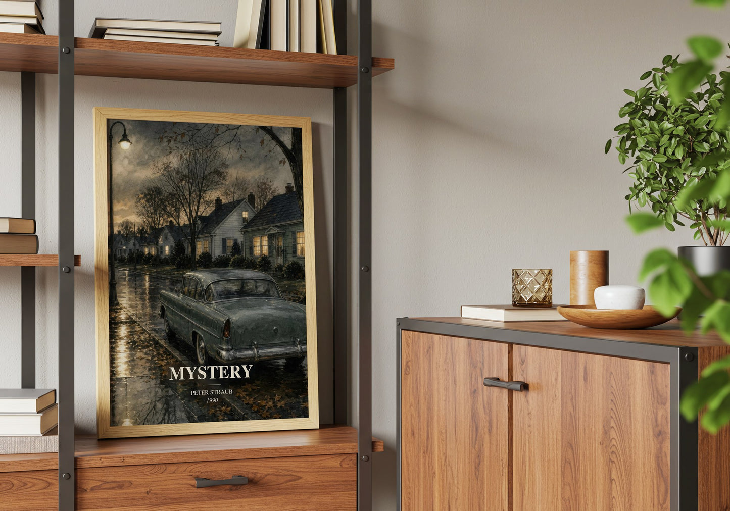 Mystery book watercolour illustration paper finish options – matte satin gloss