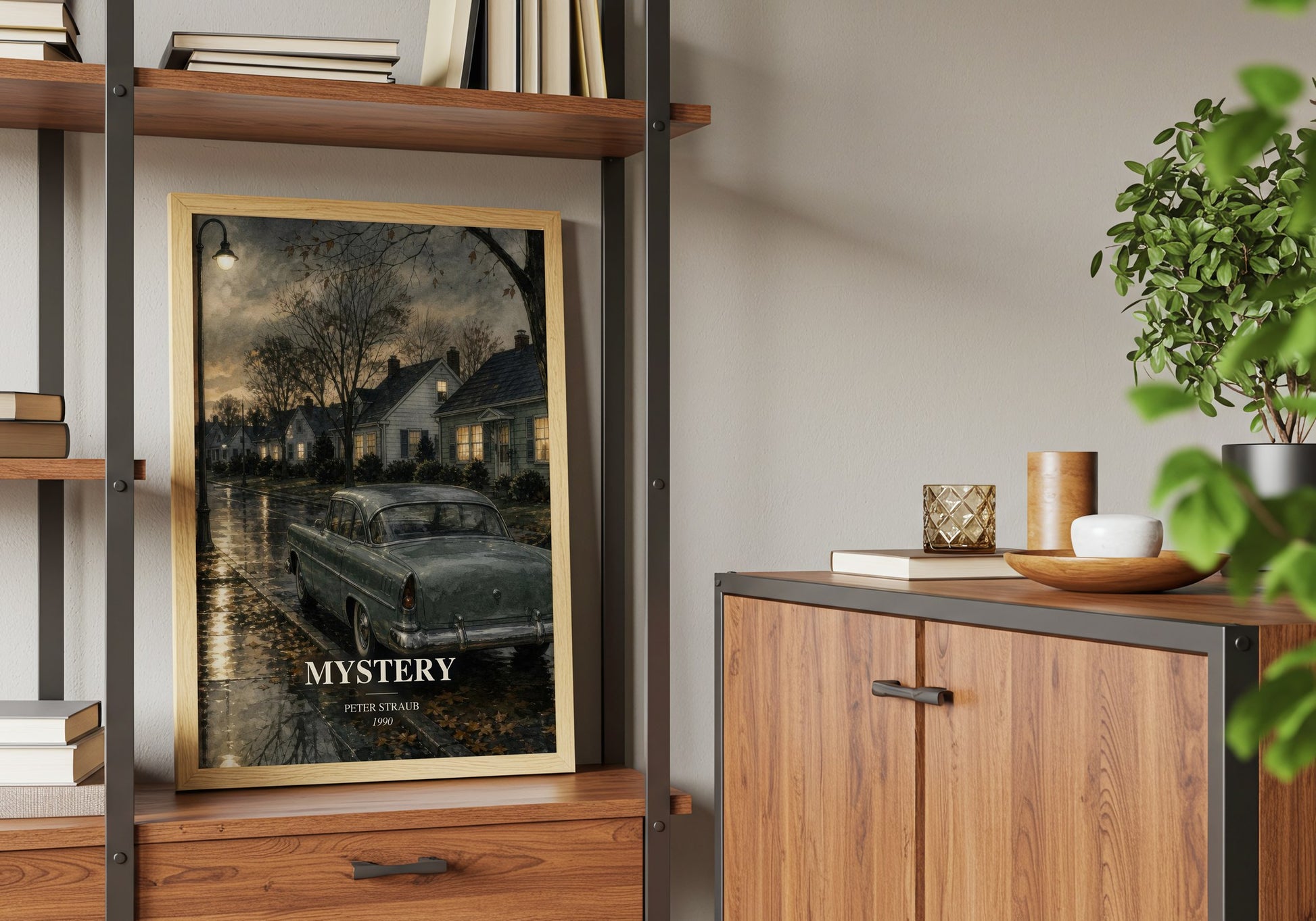Mystery book watercolour illustration paper finish options – matte satin gloss