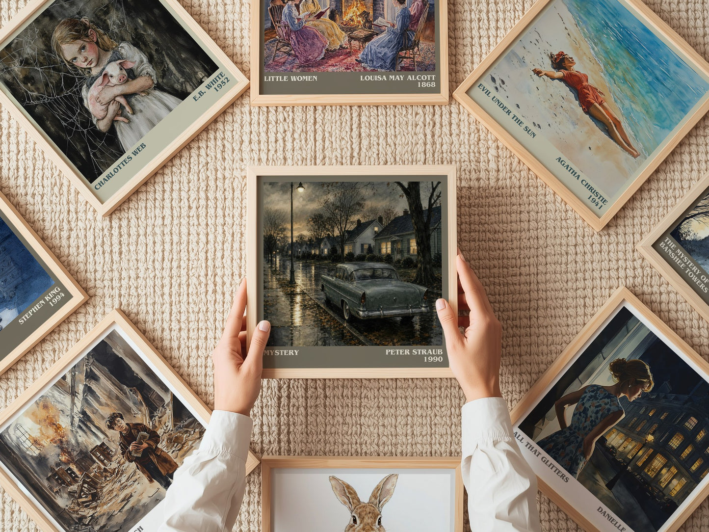 Mystery literary book poster framed on wall – mystery wall art